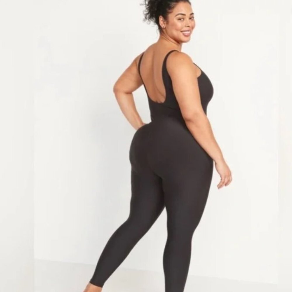 NWT Old Navy PowerSoft Bodysuit, Size 4X, Very Dark Grey, Go Dry Jumpsuit - Picture 2 of 8